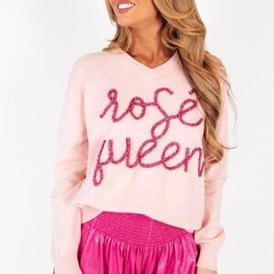 Queen of Sparkles Rose Queen sweater